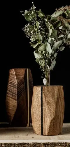 vase en bois massif