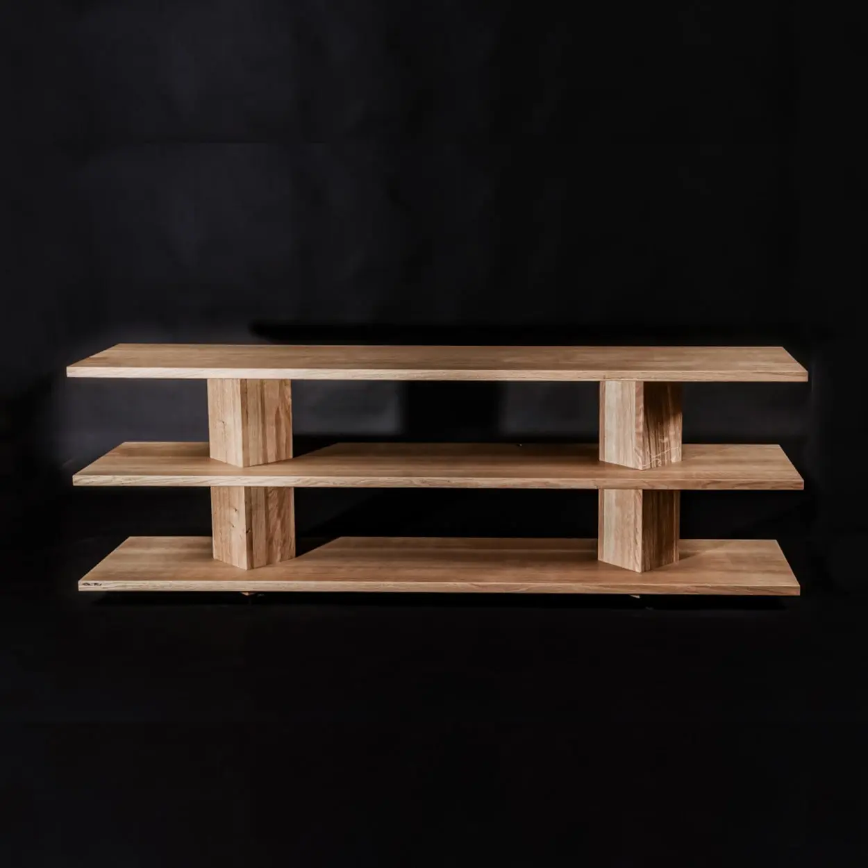 meuble console design banc bois massif chêne huilé 2