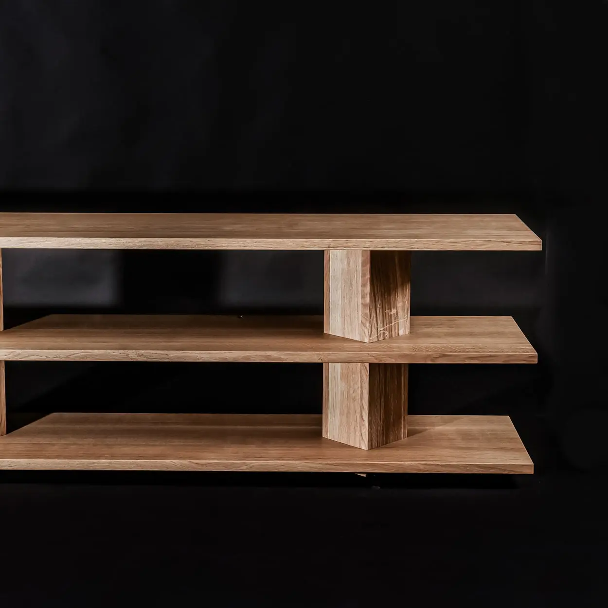 meuble console design banc bois massif chêne huilé 3