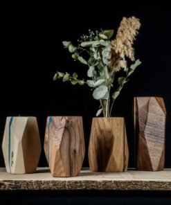 Vases en bois massif artisanat français